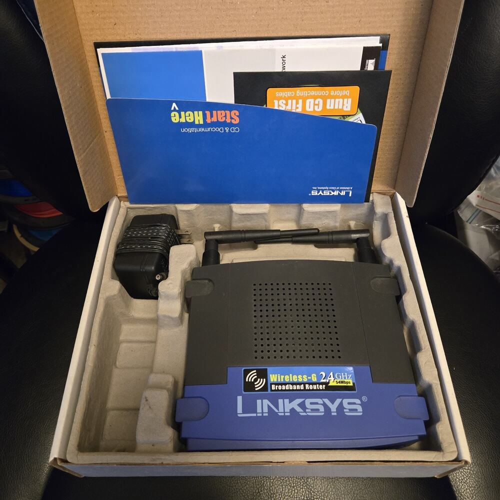 Linksys WRT54G v3 Wireless-G Broadband Router 4-Port Switch Box